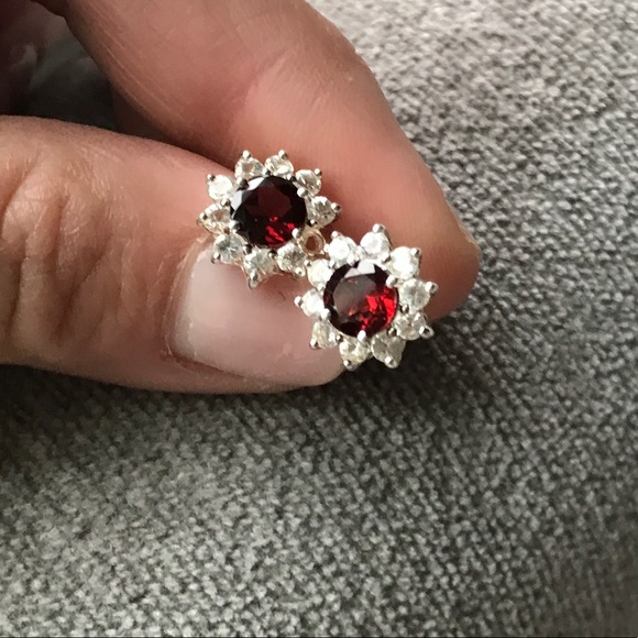 Stunning garnet earrings 2.00ctw - Picture 2 of 6